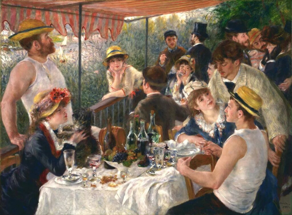 Le Déjeuner des canotiers (El almuerzo de los remeros). Óleo / lienzo. 1880 – 1881. 130,2 x 175,6 cm.