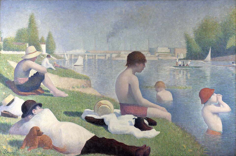 Une Baignade, Asnières (Bañistas, Asnières), 1884. Óleo / tela, 201 x 301 cm.